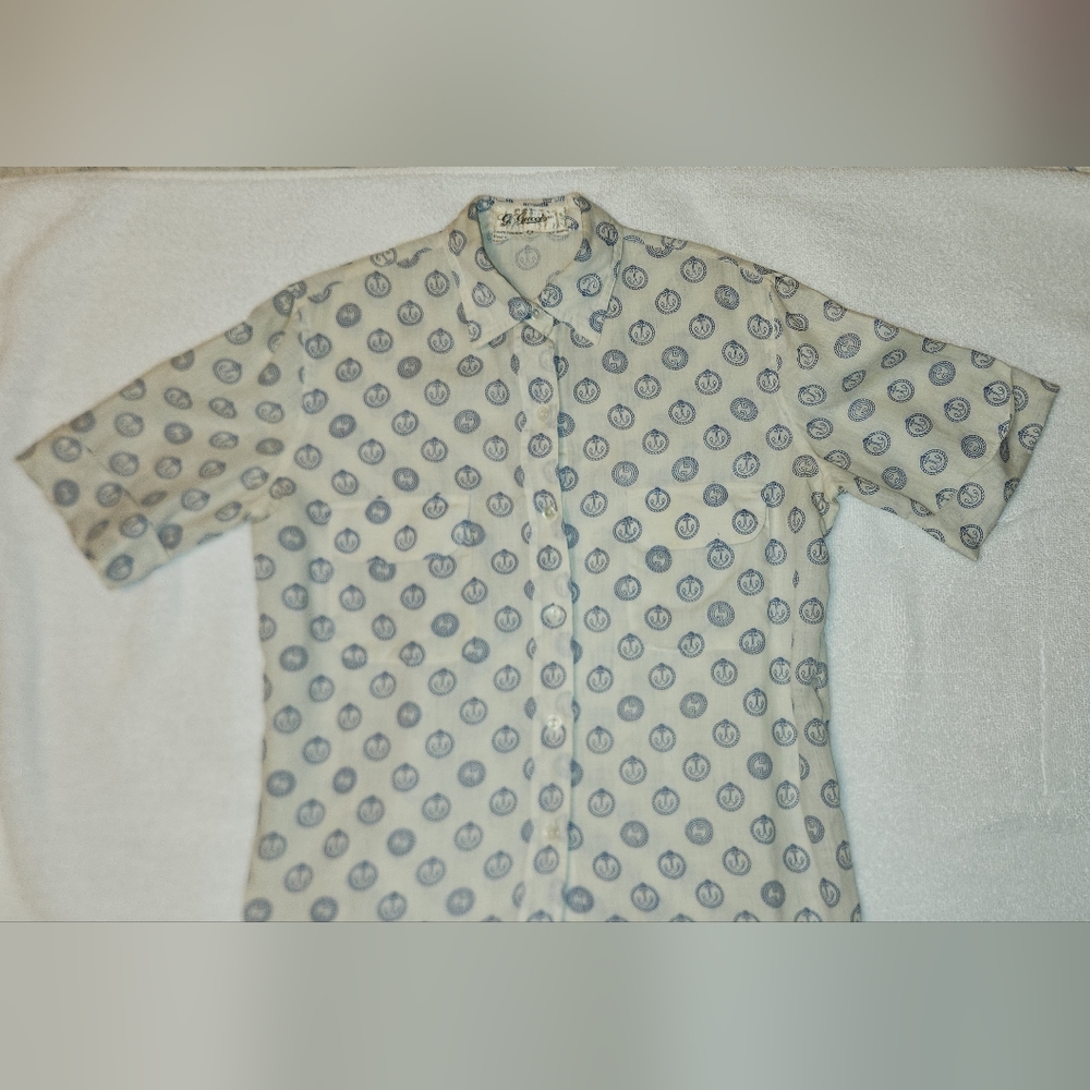 Vintage Gucci Linen Shirt Pre 1985 Size Small